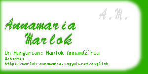 annamaria marlok business card